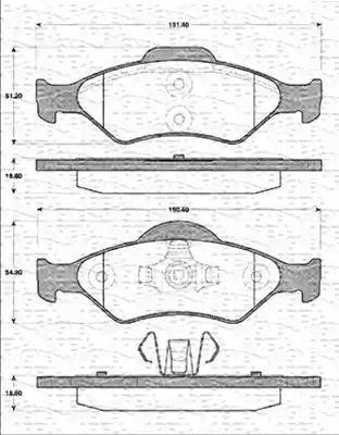 Magneti Marelli 363702161214 - Brake Pad Set, disc brake autospares.lv