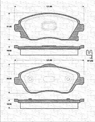 Magneti Marelli 363702161220 - Brake Pad Set, disc brake autospares.lv