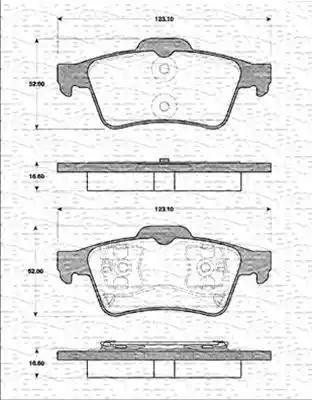 Magneti Marelli 363702161273 - Brake Pad Set, disc brake autospares.lv