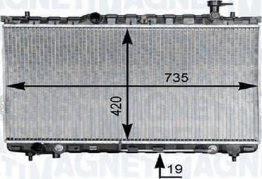 Magneti Marelli - BR 8MK376762341 - Radiator, engine cooling autospares.lv