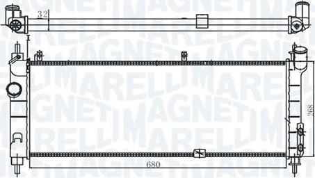 Magneti Marelli - BR RMM1066HGM - Radiator, engine cooling autospares.lv