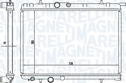 Magneti Marelli - BR RMM1061RPE - Radiator, engine cooling autospares.lv