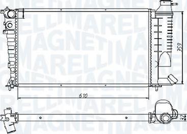 Magneti Marelli - BR RMM1014HPE - Radiator, engine cooling autospares.lv