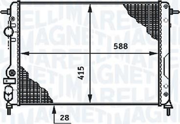 Magneti Marelli - BR RMM376719661 - Radiator, engine cooling autospares.lv