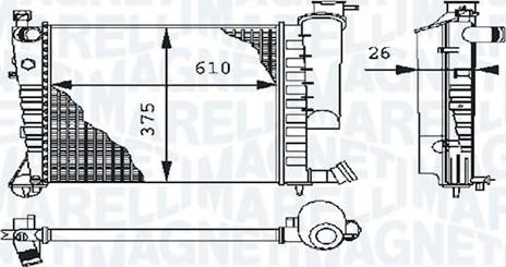 Magneti Marelli - BR RMM376712611 - Radiator, engine cooling autospares.lv