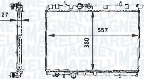 Magneti Marelli - BR RMM376717531 - Radiator, engine cooling autospares.lv