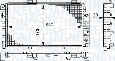 Magneti Marelli - BR RMMD9963 - Radiator, engine cooling autospares.lv