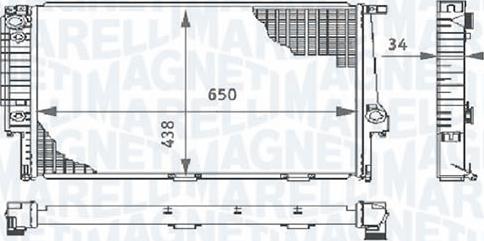 Magneti Marelli - BR RMMD9983 - Radiator, engine cooling autospares.lv