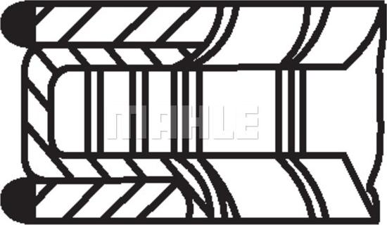 MAHLE 353 RS 10100 0N2 - Piston Ring Kit autospares.lv