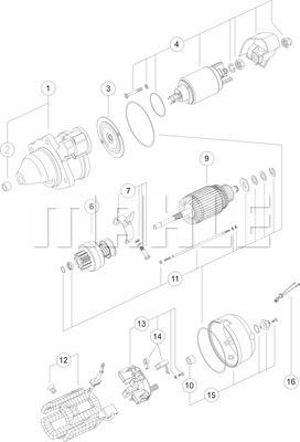 MAHLE MS 318 - Starter autospares.lv