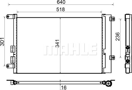 MAHLE AC 401 000S - Condenser, air conditioning autospares.lv