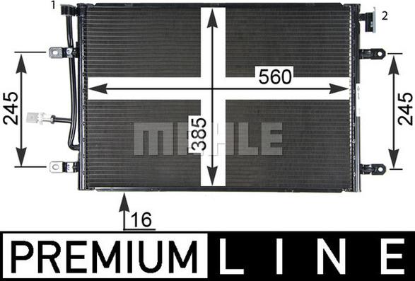 MAHLE AC 508 000P - Condenser, air conditioning autospares.lv