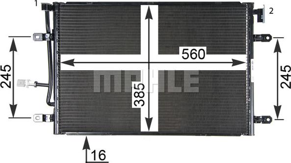 MAHLE AC 508 000P - Condenser, air conditioning autospares.lv