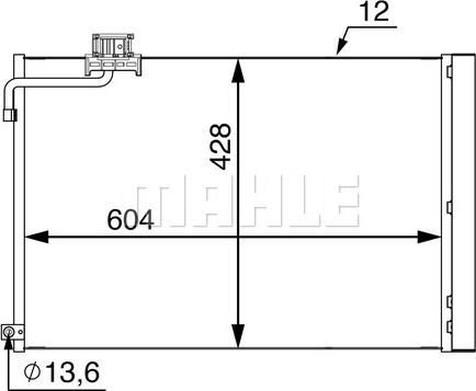 MAHLE AC 51 000S - Condenser, air conditioning autospares.lv