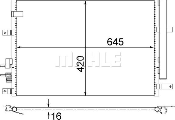 MAHLE AC 693 000S - Condenser, air conditioning autospares.lv