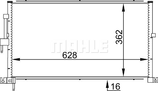 MAHLE AC 687 001S - Condenser, air conditioning autospares.lv