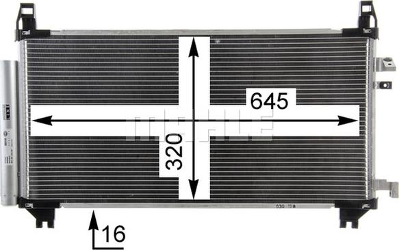 MAHLE AC 841 000P - Condenser, air conditioning autospares.lv