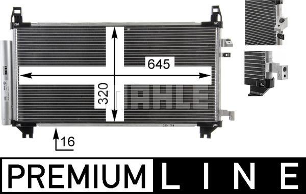 MAHLE AC 841 000P - Condenser, air conditioning autospares.lv