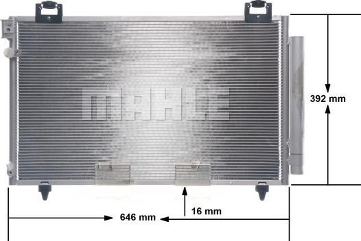 MAHLE AC 814 000S - Condenser, air conditioning autospares.lv