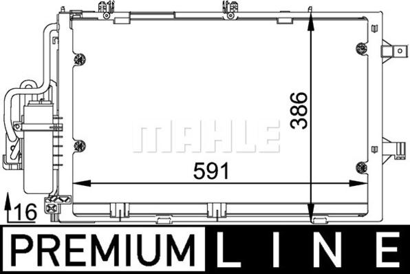 MAHLE AC 308 000P - Condenser, air conditioning autospares.lv