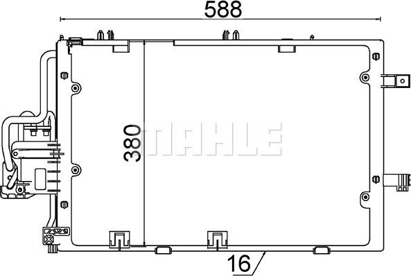 MAHLE AC 308 000S - Condenser, air conditioning autospares.lv