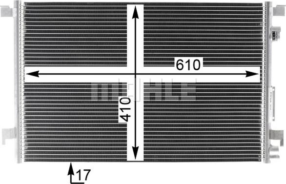 MAHLE AC 294 000P - Condenser, air conditioning autospares.lv