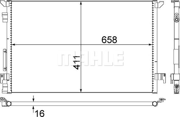 MAHLE AC 294 000S - Condenser, air conditioning autospares.lv