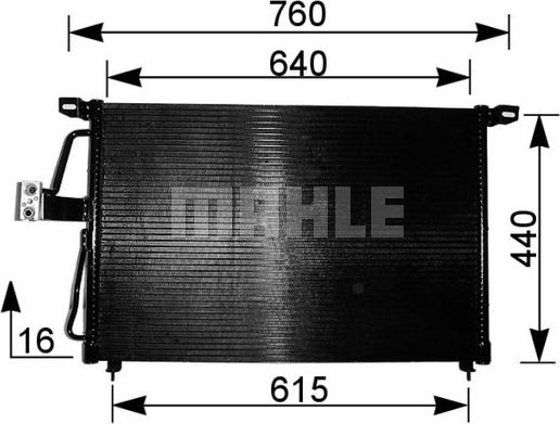 MAHLE AC 224 000S - Condenser, air conditioning autospares.lv