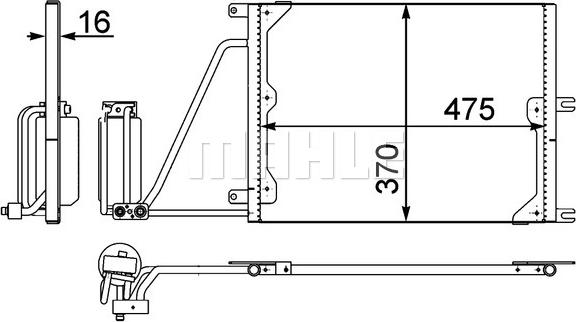 MAHLE AC 226 000P - Condenser, air conditioning autospares.lv