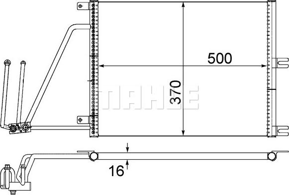 MAHLE AC 226 000S - Condenser, air conditioning autospares.lv