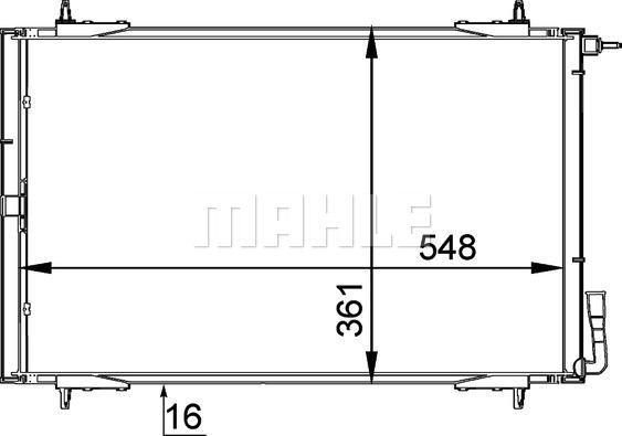 MAHLE AC 220 000P - Condenser, air conditioning autospares.lv