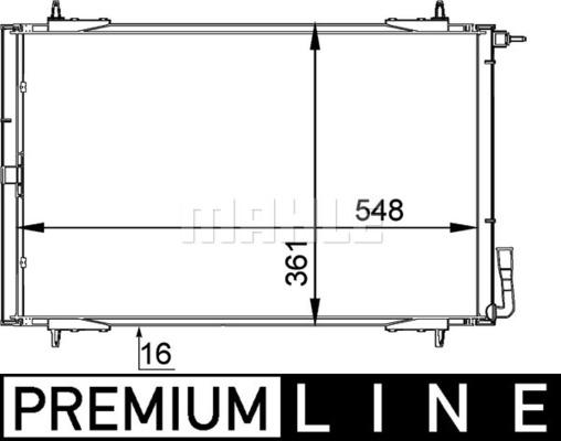 MAHLE AC 220 000P - Condenser, air conditioning autospares.lv