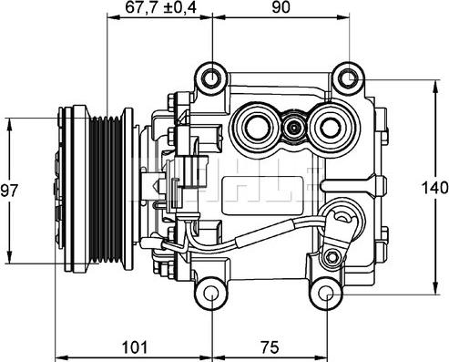 MAHLE ACP 1099 000P - Compressor, air conditioning autospares.lv