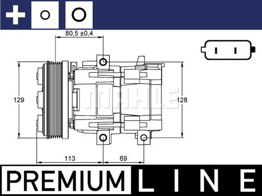 MAHLE ACP 101 000P - Compressor, air conditioning autospares.lv