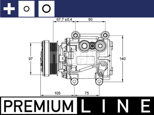 MAHLE ACP 1113 000P - Compressor, air conditioning autospares.lv