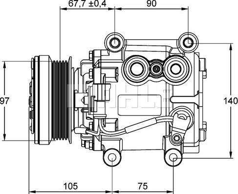 MAHLE ACP 1113 000P - Compressor, air conditioning autospares.lv