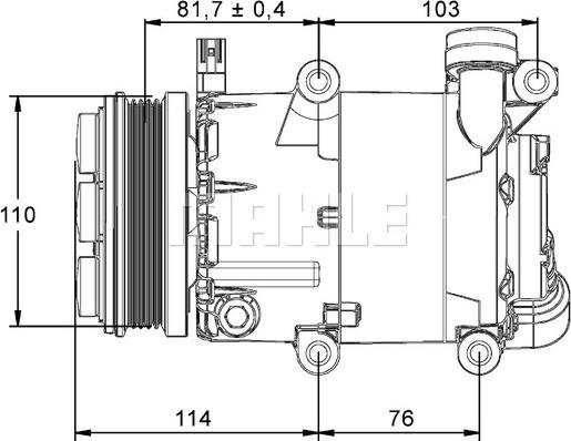 MAHLE ACP 866 000P - Compressor, air conditioning autospares.lv