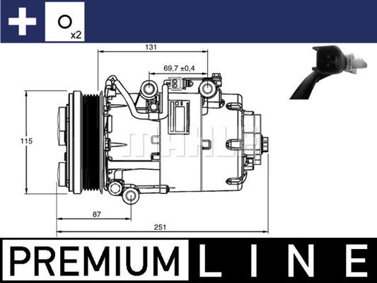 MAHLE ACP 868 000P - Compressor, air conditioning autospares.lv