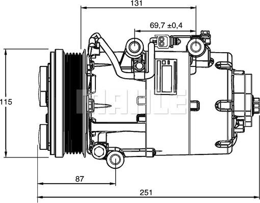 MAHLE ACP 868 000P - Compressor, air conditioning autospares.lv