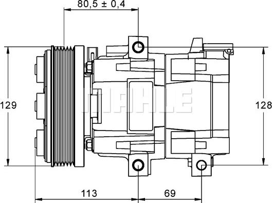 MAHLE ACP 88 000P - Compressor, air conditioning autospares.lv