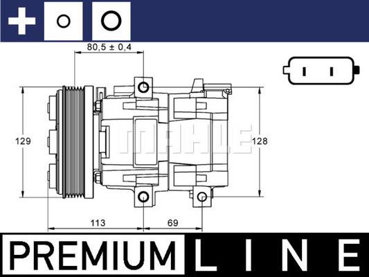 MAHLE ACP 88 000P - Compressor, air conditioning autospares.lv