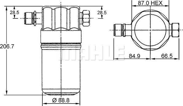 MAHLE AD 36 000S - Dryer, air conditioning autospares.lv