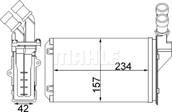 MAHLE AH 217 000S - Heat Exchanger, interior heating autospares.lv