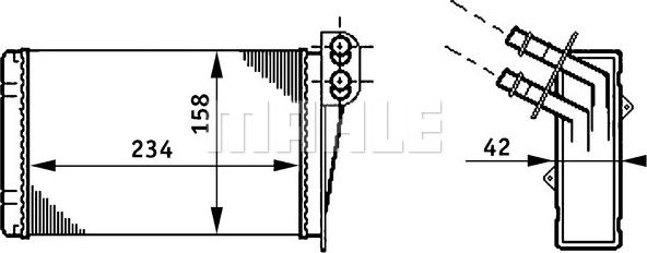 MAHLE AH 73 000S - Heat Exchanger, interior heating autospares.lv