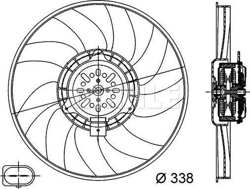 MAHLE CFF 313 000S - Fan, radiator autospares.lv