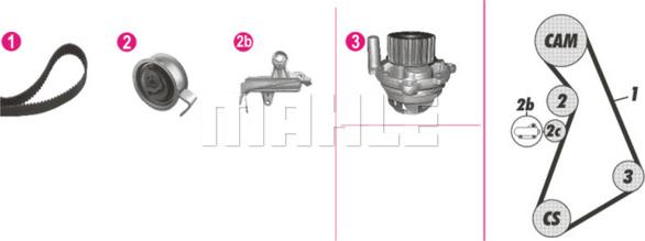 MAHLE CPK 93 000P - Water Pump & Timing Belt Set autospares.lv