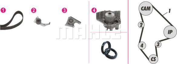 MAHLE CPK 42 000P - Water Pump & Timing Belt Set autospares.lv