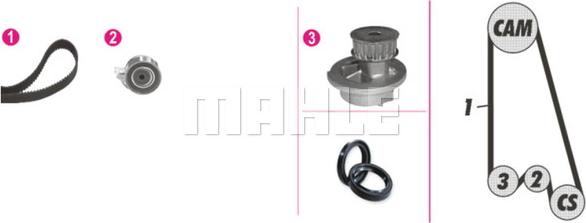 MAHLE CPK 1 000P - Water Pump & Timing Belt Set autospares.lv