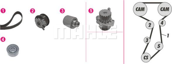 MAHLE CPK 120 000P - Water Pump & Timing Belt Set autospares.lv