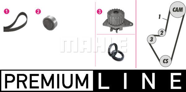 MAHLE CPK 8 000P - Water Pump & Timing Belt Set autospares.lv